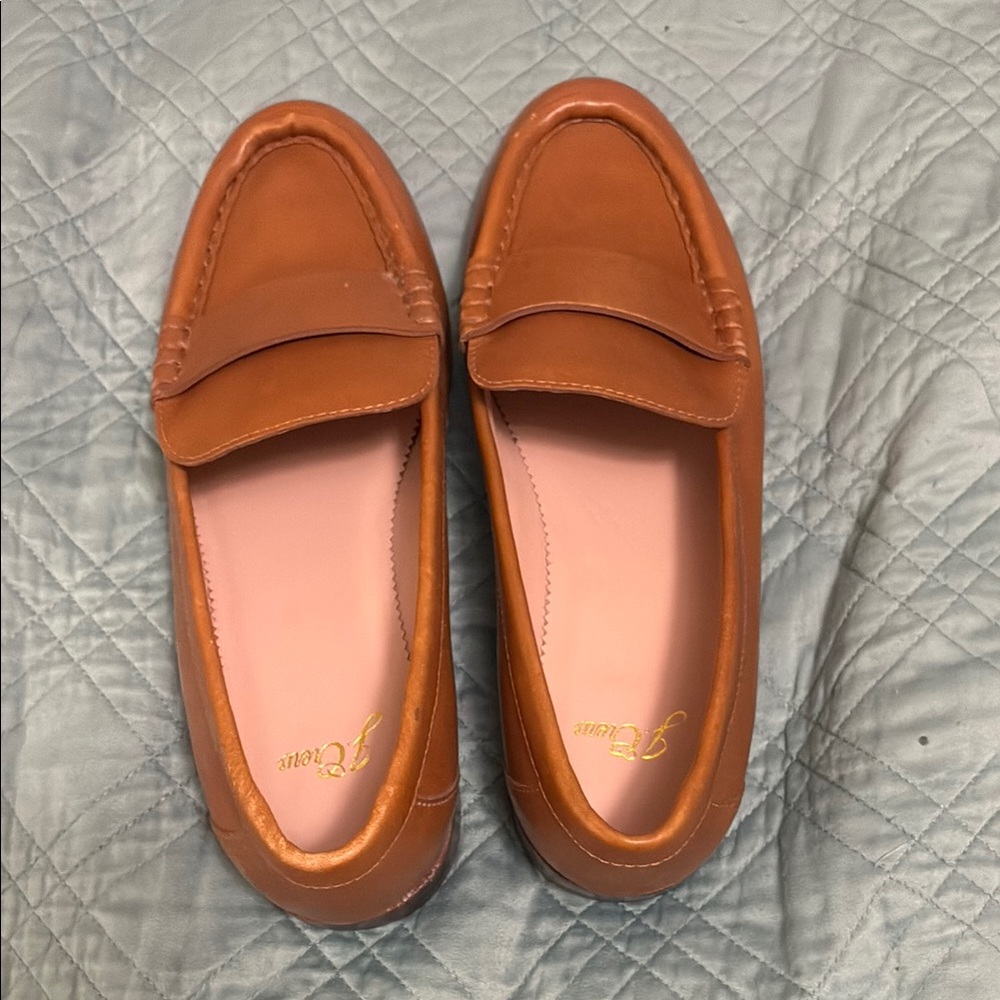 J Crew 7.5 New brown loafers